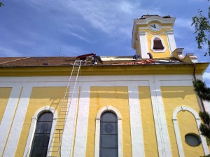Rekonštrukcia strechy kostola - Bošany