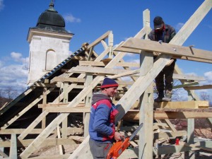 Rekonštrukcia strechy kostola - Podhorany pri Nitre
