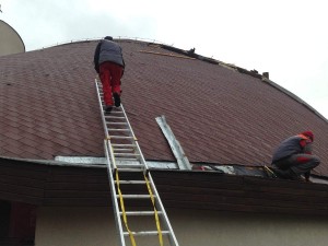 Rekonštrukcia strechy kostola - Sokoľ