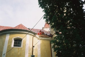 Rekonštrukcia strechy a veží kostola - Višňové pri Žiline