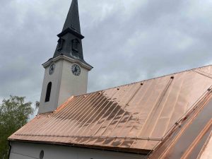 Rekonštrukcia strechy kostola - Preseľany