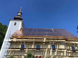 Rekonštrukcia strechy kostola - Vysoká nad Kysucou